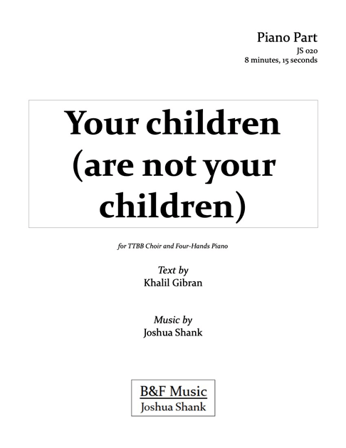 Your children (are not your children) (Piano Score) cover