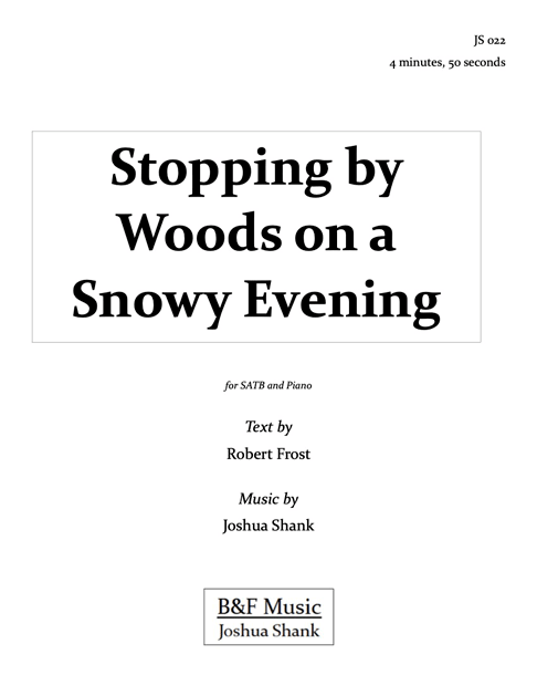 Stopping by Woods on a Snowy Evening cover