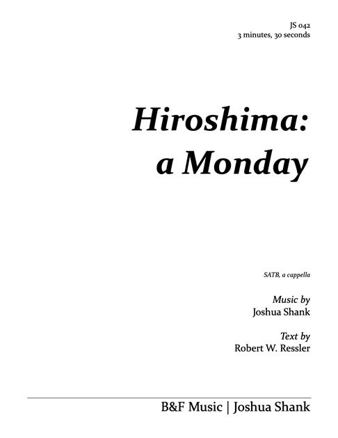 Hiroshima a Monday cover