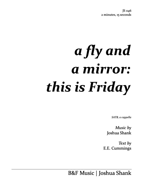 a fly and a mirror: this is a Friday cover