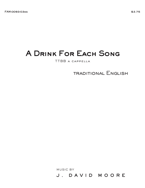 A Drink for Each Song cover