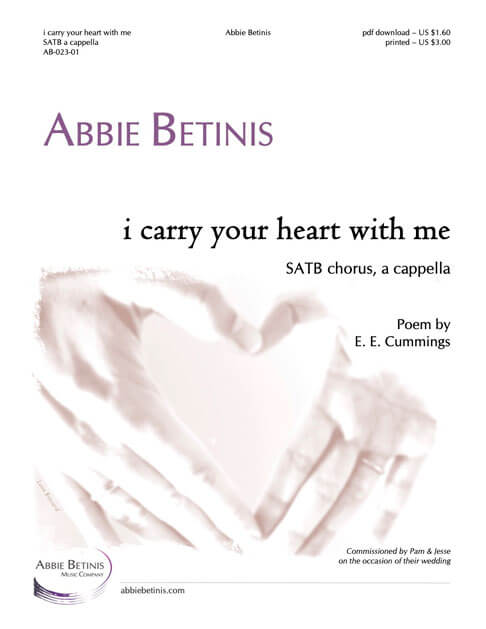 i carry your heart (SATB) cover