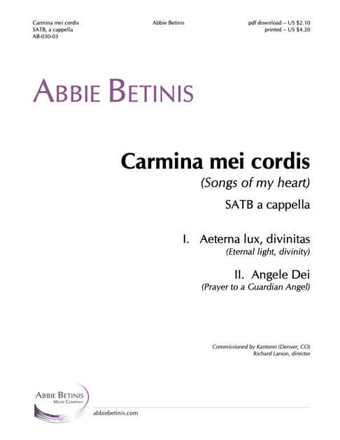Carmina mei cordis (Songs of my heart) cover