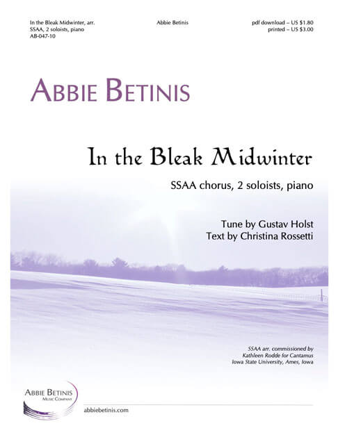 In the Bleak Midwinter (arr.) (SSAA) cover