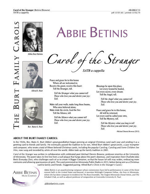 Carol of the Stranger cover