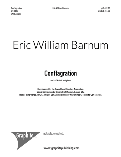 Conflagration Score Cover