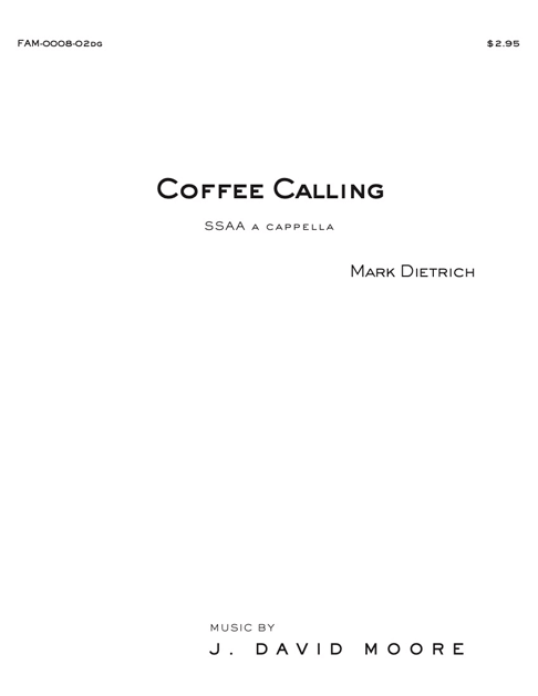 Coffee Calling (SSAA) cover