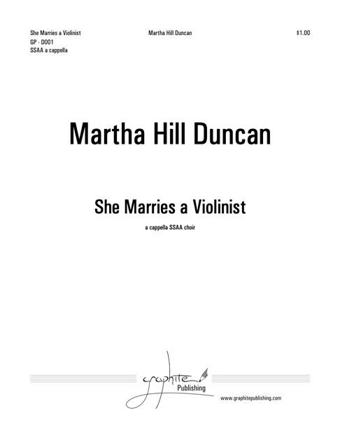 She Marries a Violinist Score Cover