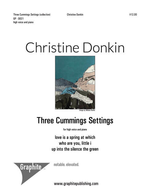 Three Cummings Settings Score Cover