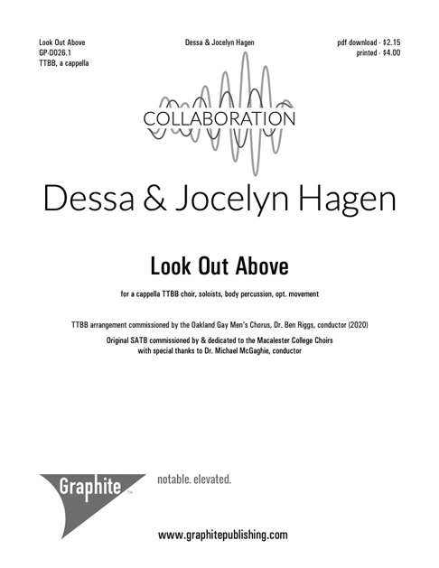Look Out Above (TTBB) Score Cover