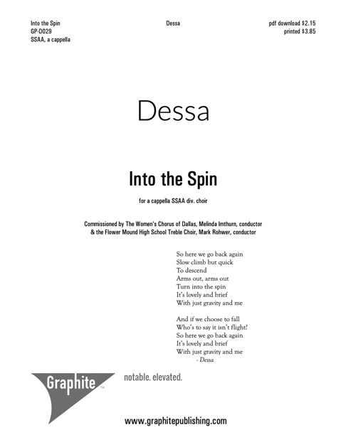 Into the Spin Score Cover