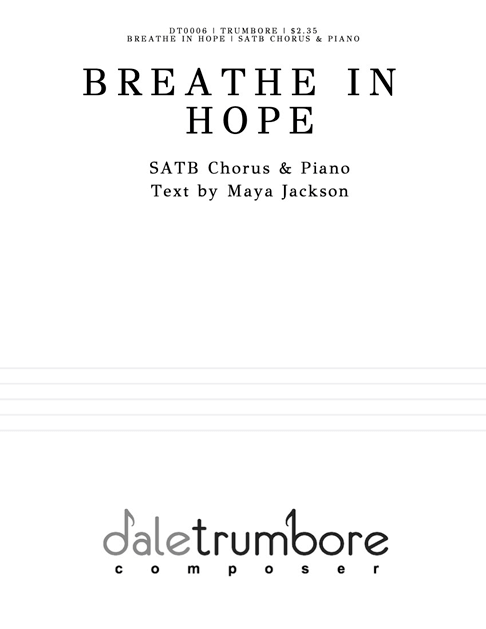 Breathe in Hope SATB cover