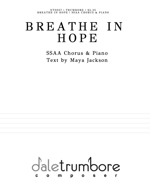 Breathe in Hope SSAA cover