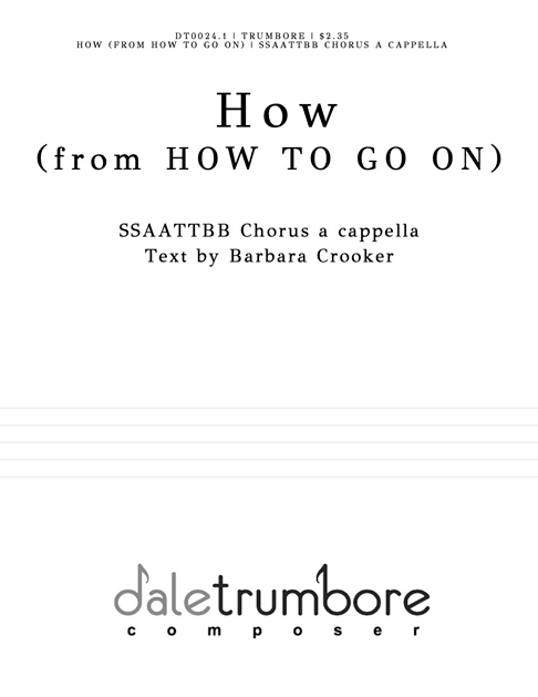 How to Go On How Cover