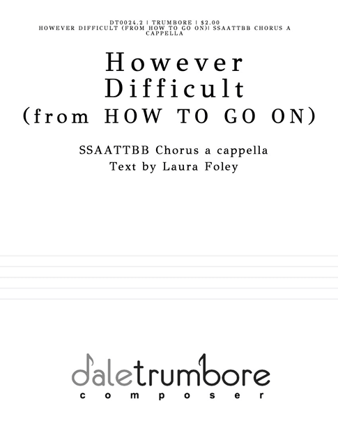 How to Go On However cover