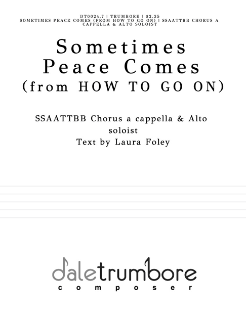 How to Go On Sometime Peace cover