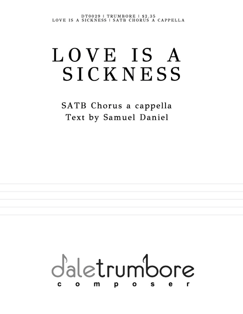 Love is a Sickness SATB cover