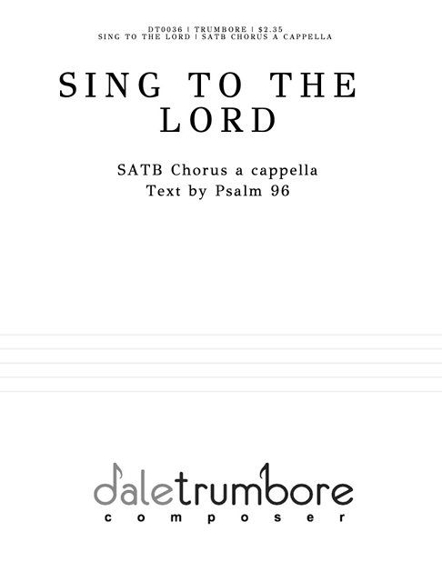 Sing to the Lord DT cover