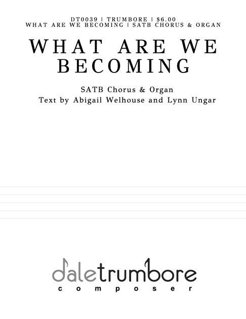 What are we becoming cover