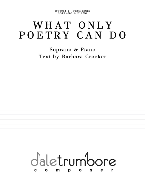 What Only Poetry Can Do Soprano cover