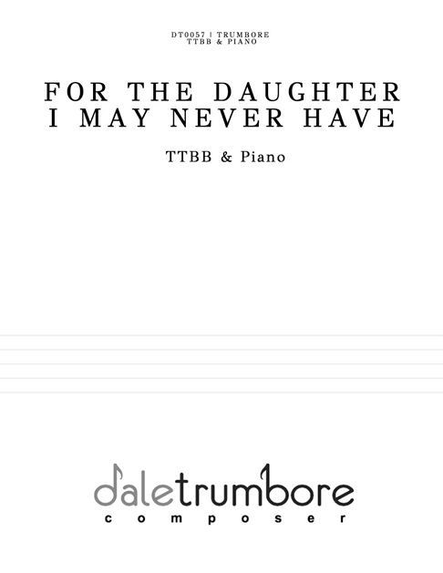 For the Daughter TTBB cover