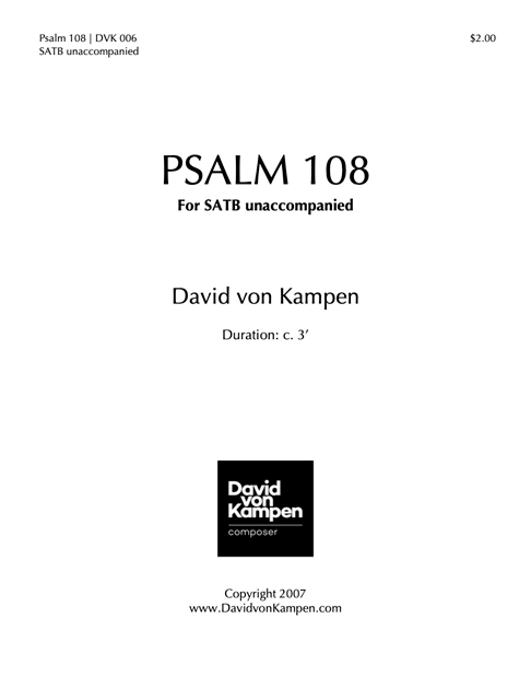 Psalm 108 cover