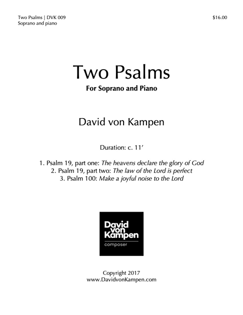 Two Psalms cover