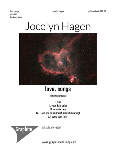 love. songs (baritone) Score Cover