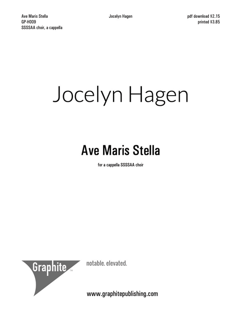 Ave Maris Stella Score Cover