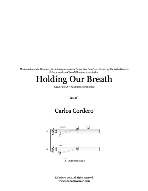 Holding Our Breath (SSAA) cover