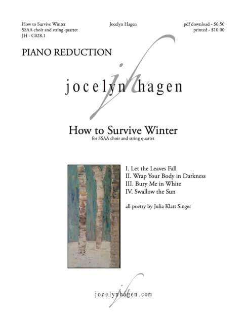 How To Survive Winter Choral Score cover