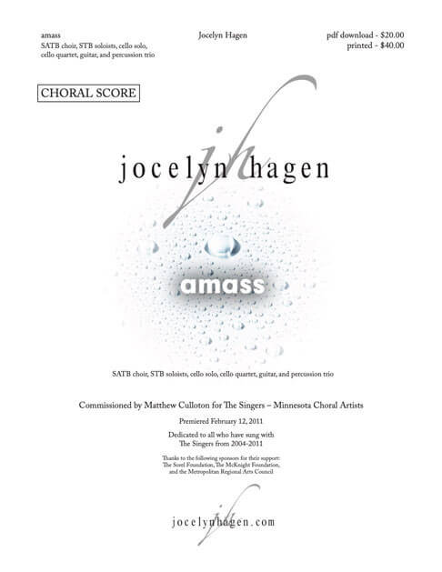 amass (Choral Score) cover