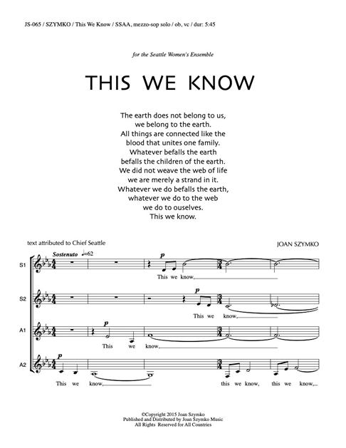 This We Know cover