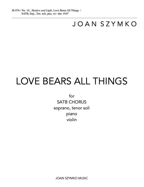 Love Bears All Things cover