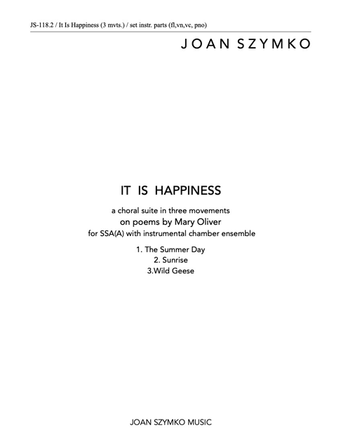 It Is Happiness (Instrumental Parts) cover