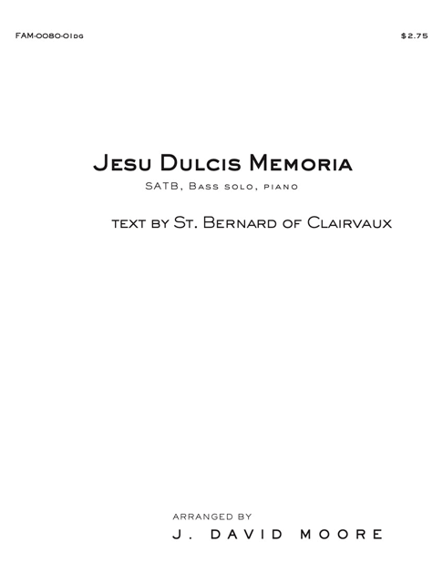 JDM-Jesu Dulcis Memoria cover