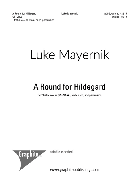 A Round for Hildegard Score Cover