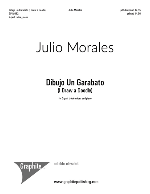 Dibujo Un Garabato (I Draw a Doodle) (2-part treble) Score Cover