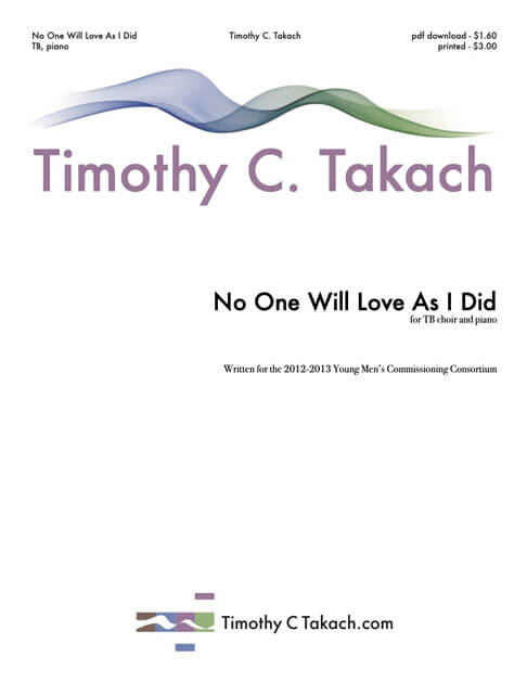 No One Will Love Like I Did cover