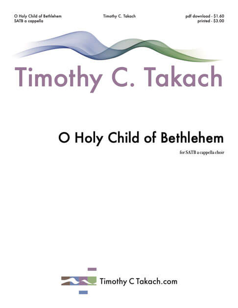 O Holy Child of Bethlehem cover