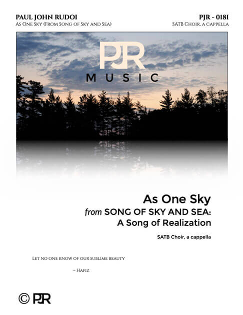 PJR018i As One Sky SATB cover
