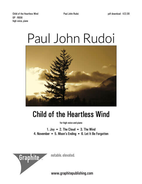 Child of the Heartless Wind (cycle) Score Cover