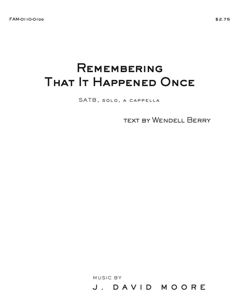 Remembering that It Happened cover