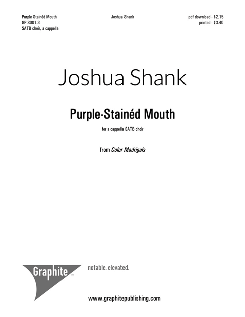 Purple-Stainèd Mouth Score Cover