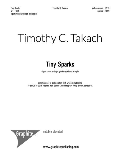 Tiny Sparks Score Cover