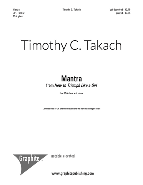 Mantra (SSA) Score Cover