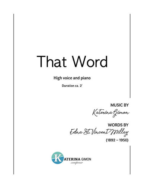 That Word High Voice cover