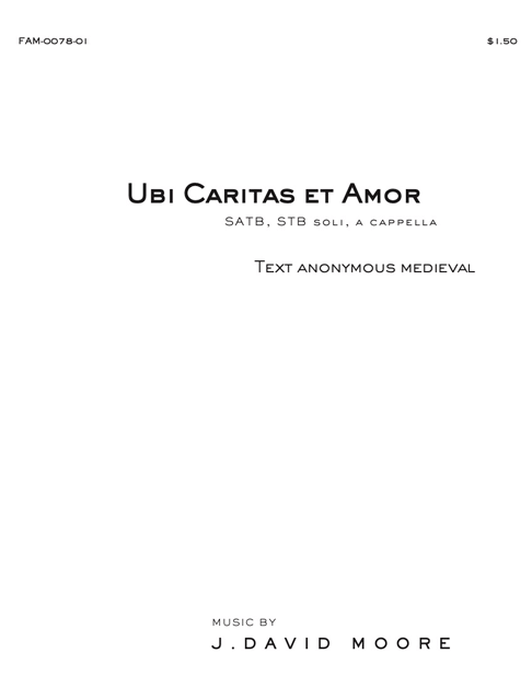 JDM-Ubi Caritas et Amor cover