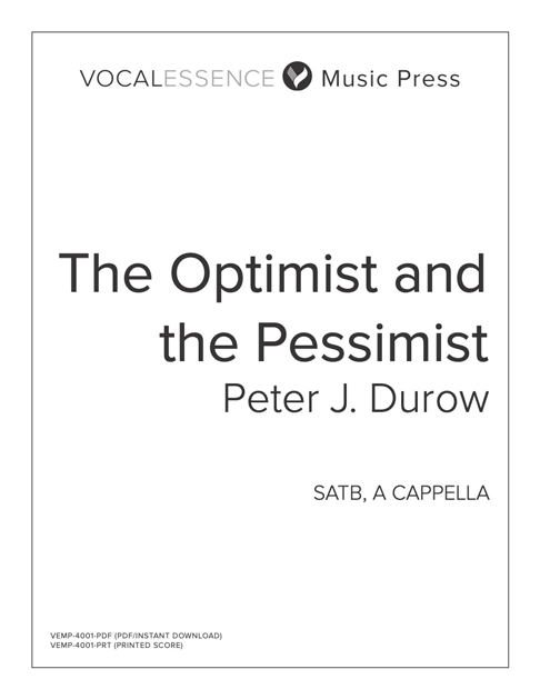 The Optimist and the Pessimist cover