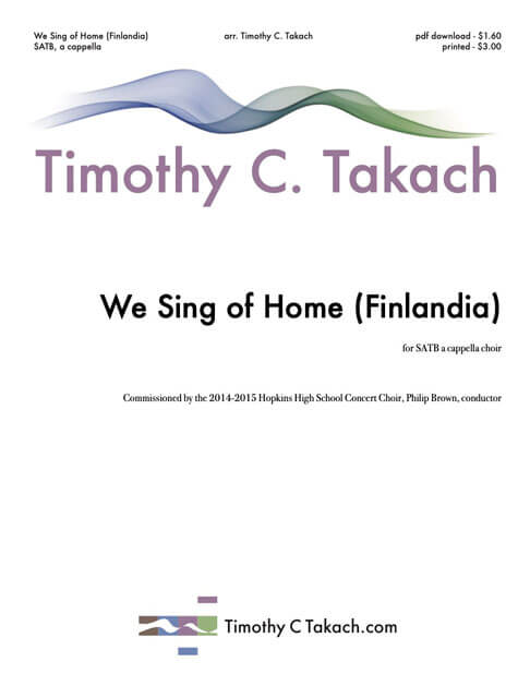 We Sing of Home (Finlandia) cover